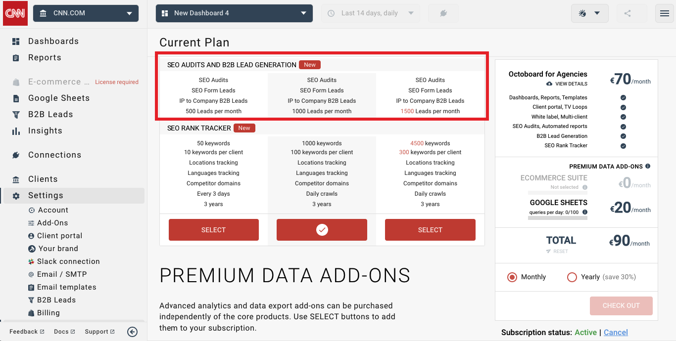 B2b lead generation feature pricing