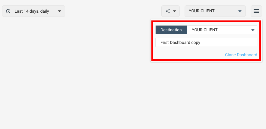 Clone dashboard config