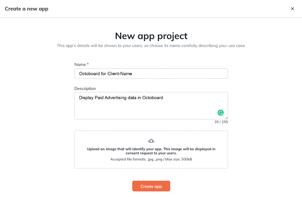 Criteo create new app