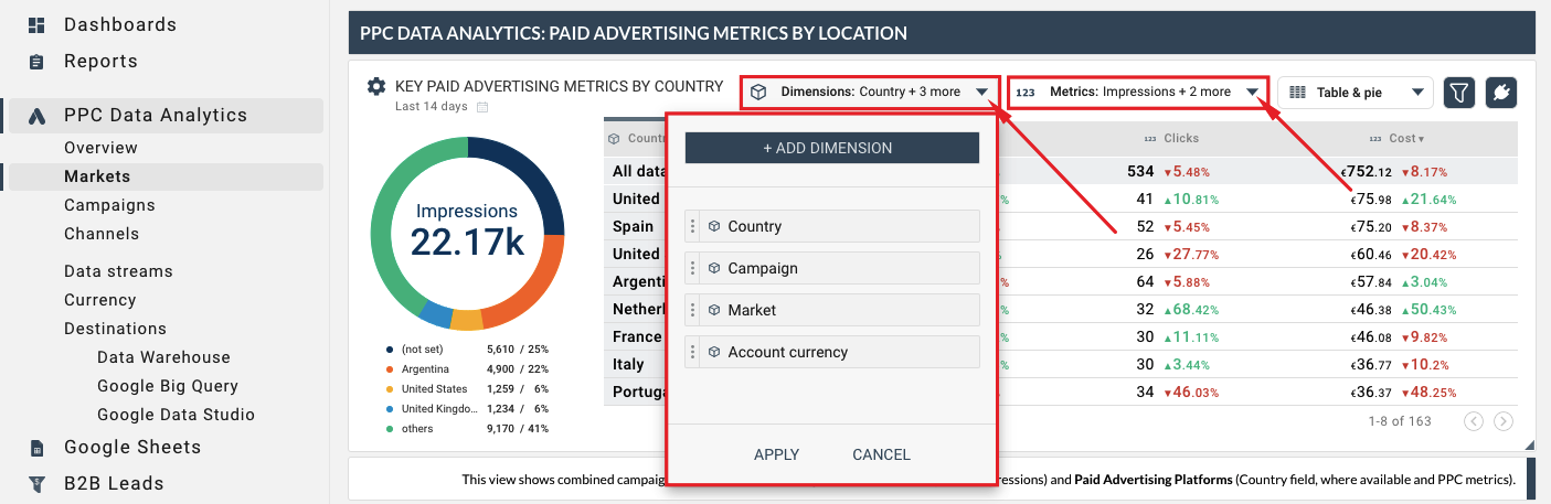 Data explorer drop downs