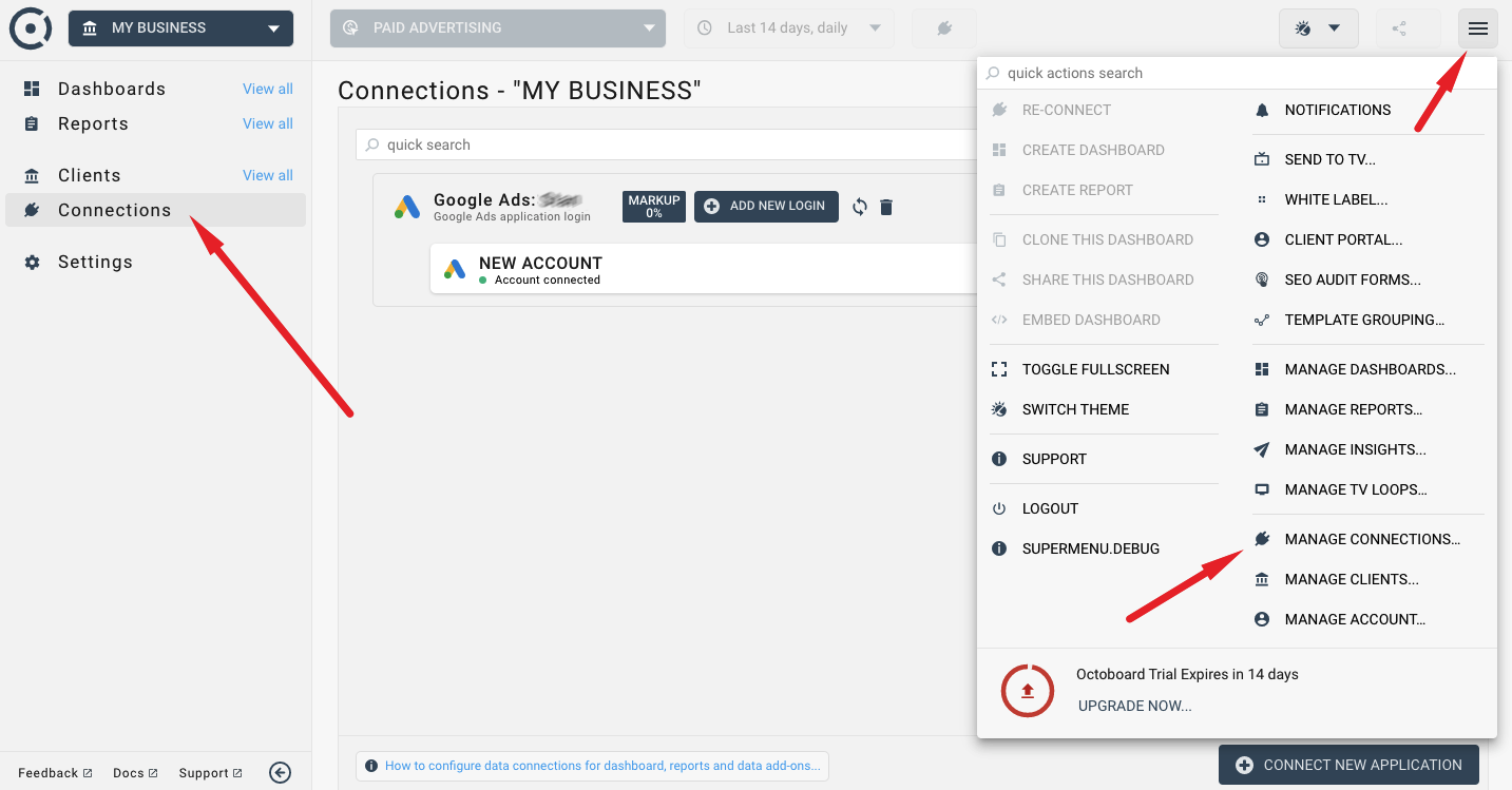 Getting started with octoboard connections