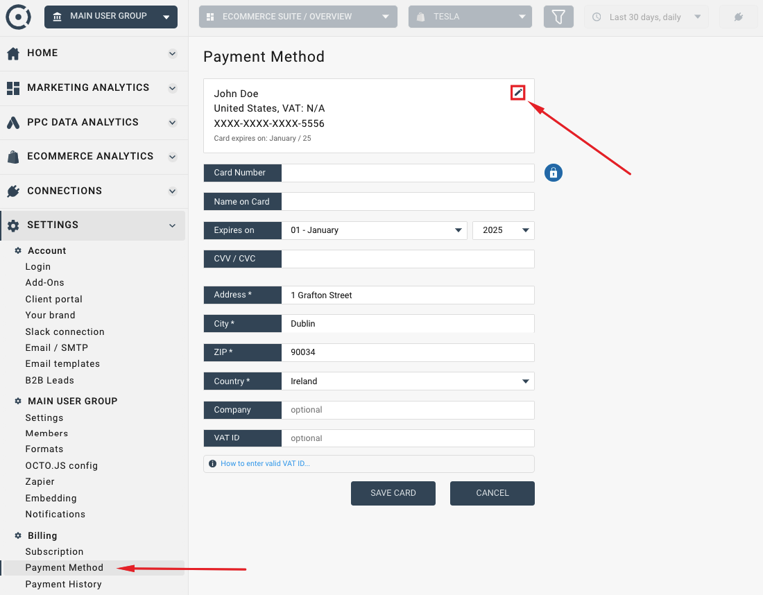 How to add payment method