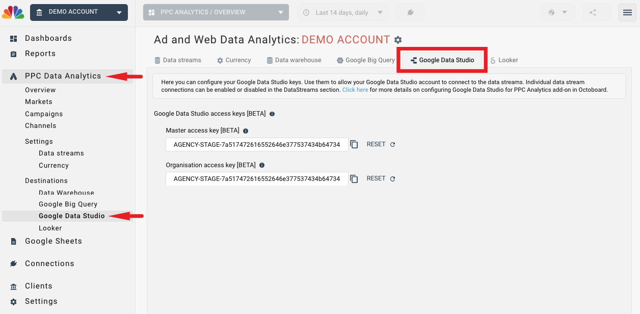 How to send ppc analytics data to looker data studio