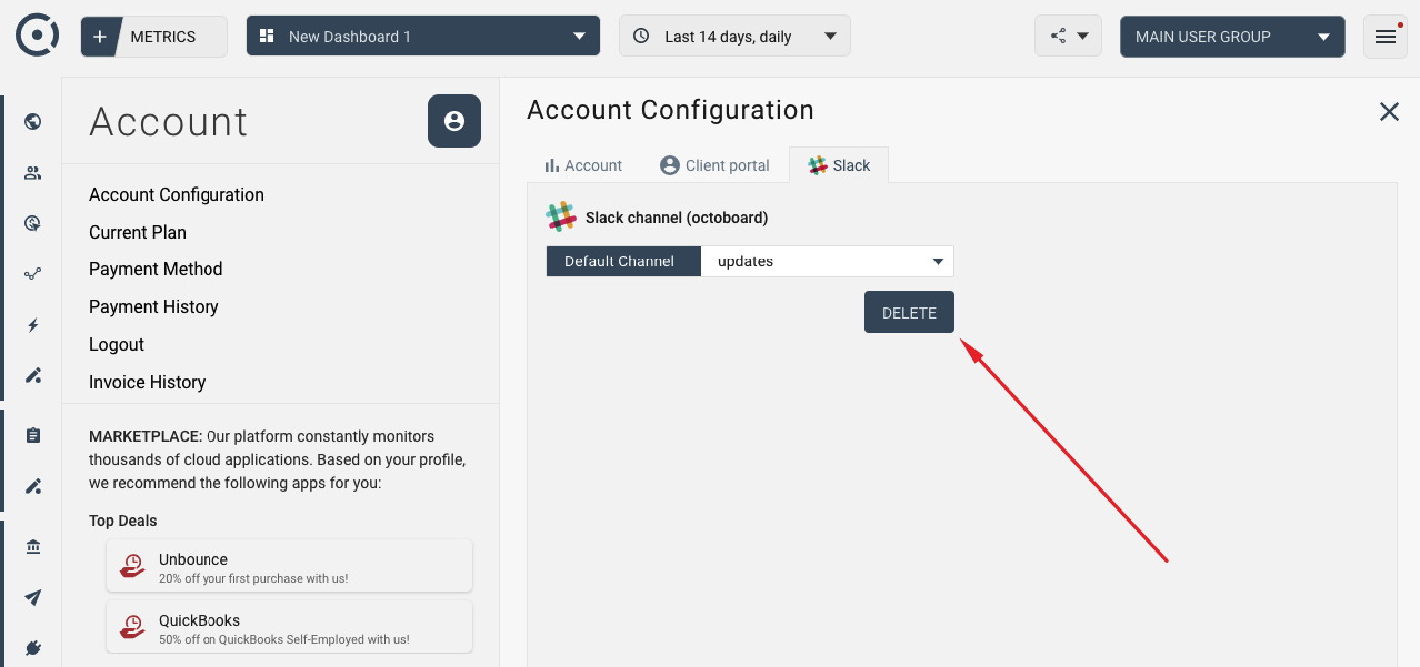 Insights disconnect slack