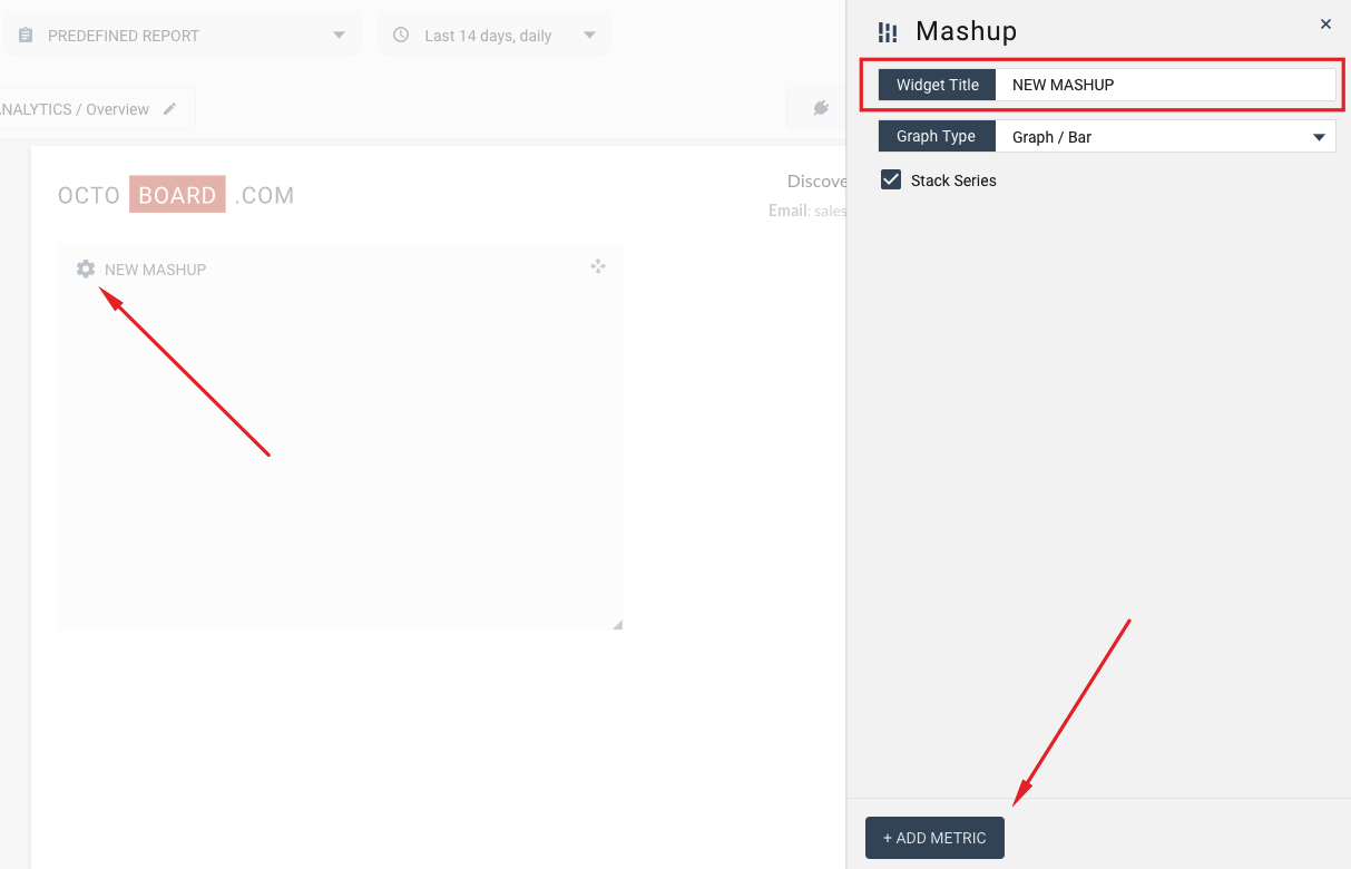 Mashup configuration panel