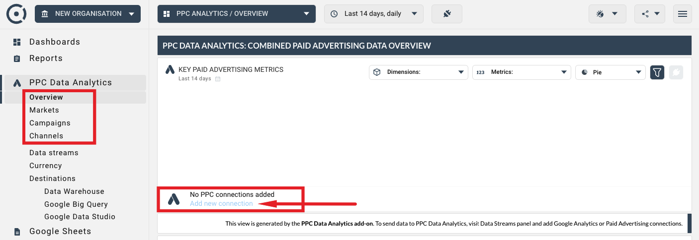 No connections in data analytics