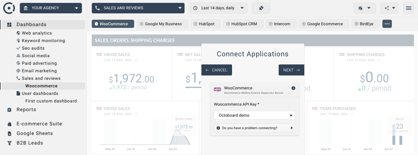 Woocommerce connection added