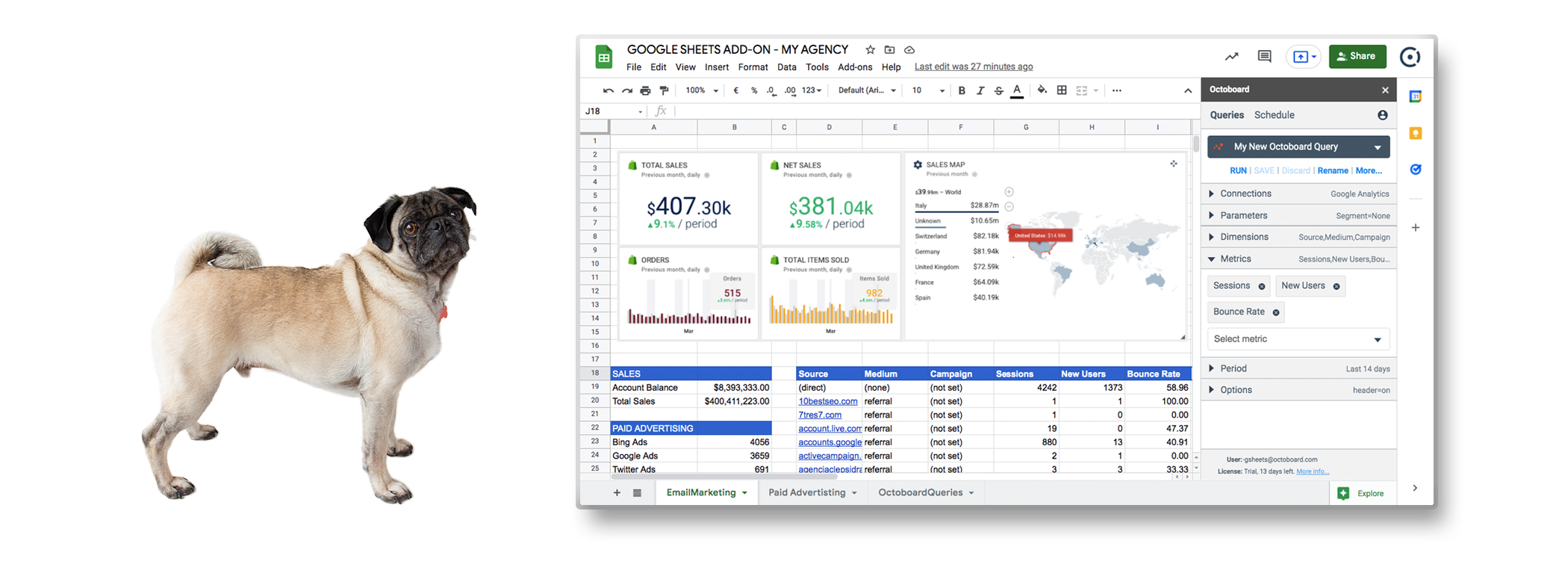 Data Export Google Sheets Plugin For Automated Marketing Reports